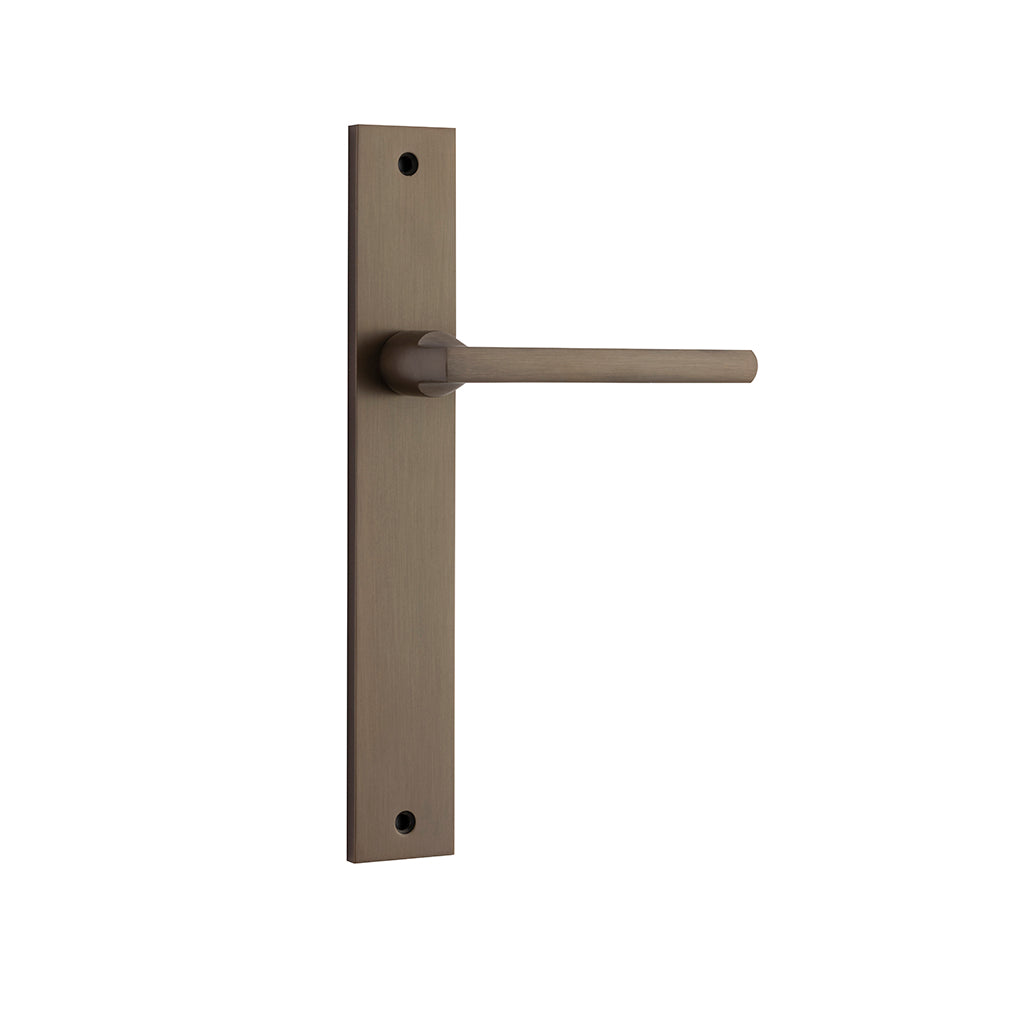 Baltimore Lever - Rectangular Backplate Signature Brass / Passage / Lever Set Only