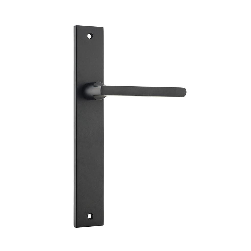 Baltimore Lever - Rectangular Backplate Matt Black / Passage / Lever Set Only