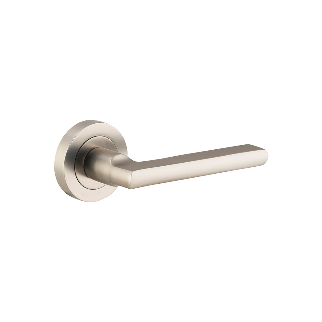 Baltimore Lever - Round Rose Satin Nickel / Passage / Lever Set Only