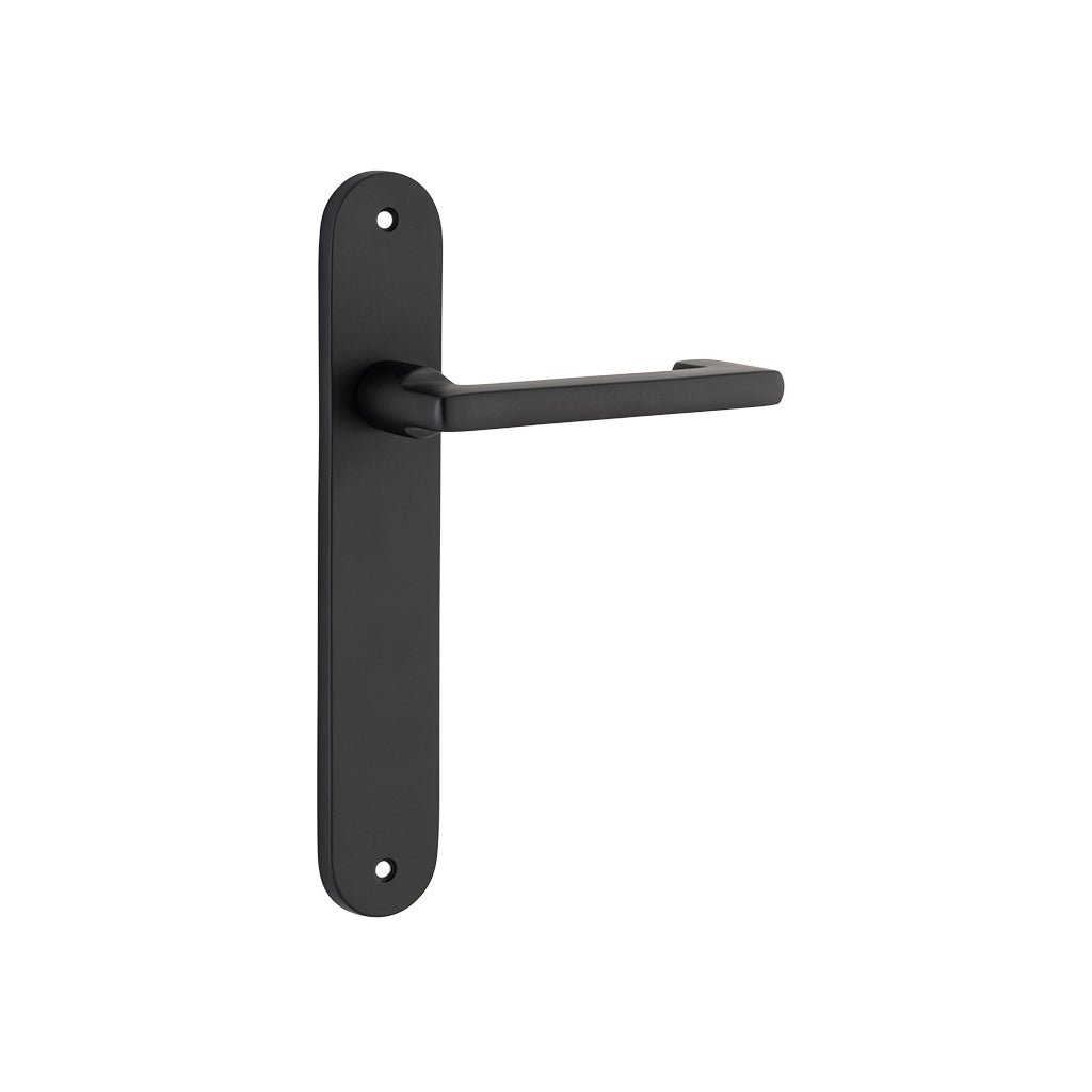 Baltimore Return Lever - Oval Backplate Matt Black / Passage / Lever Set Only