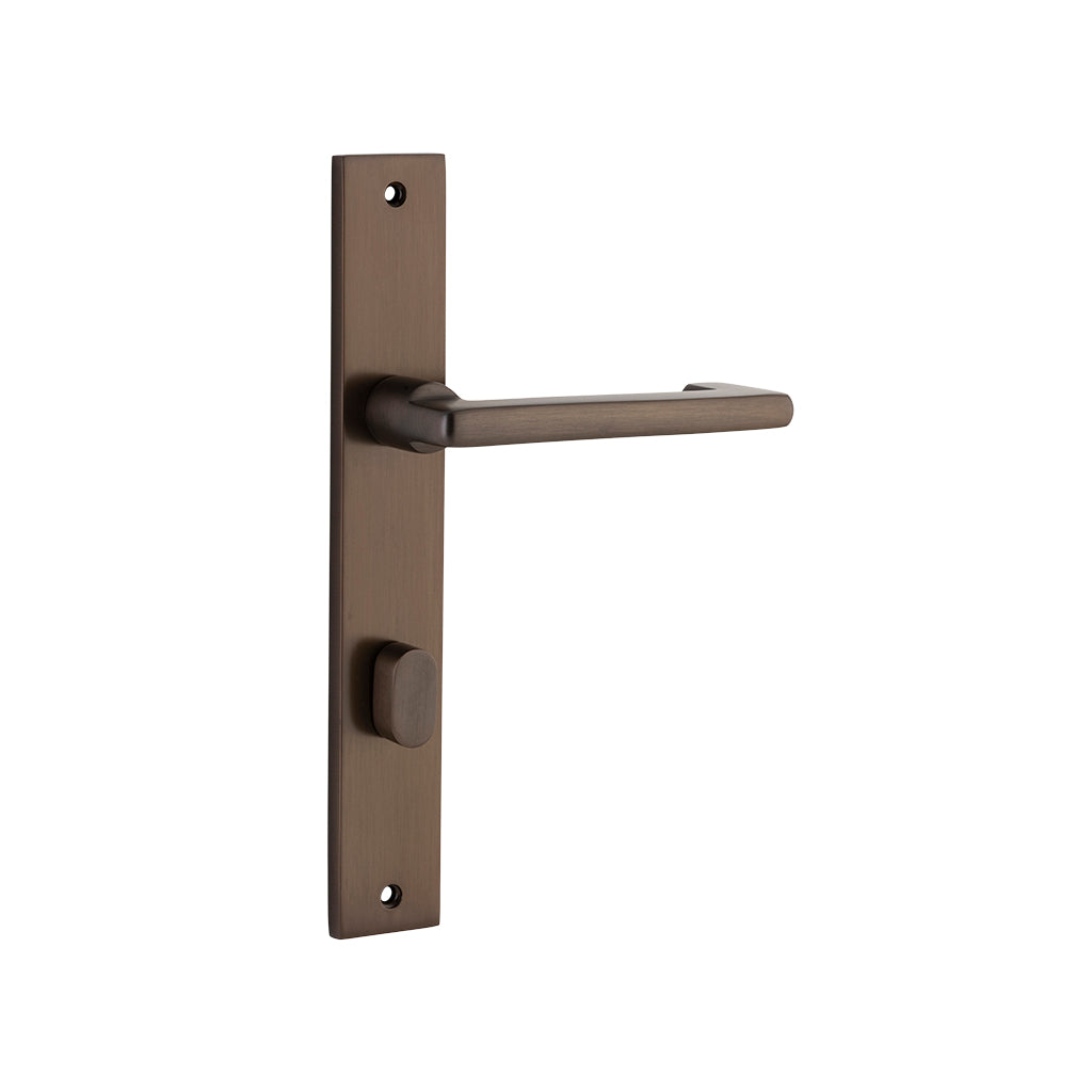Baltimore Return Lever - Rectangular Backplate Signature Brass / Privacy / Lever Set Only