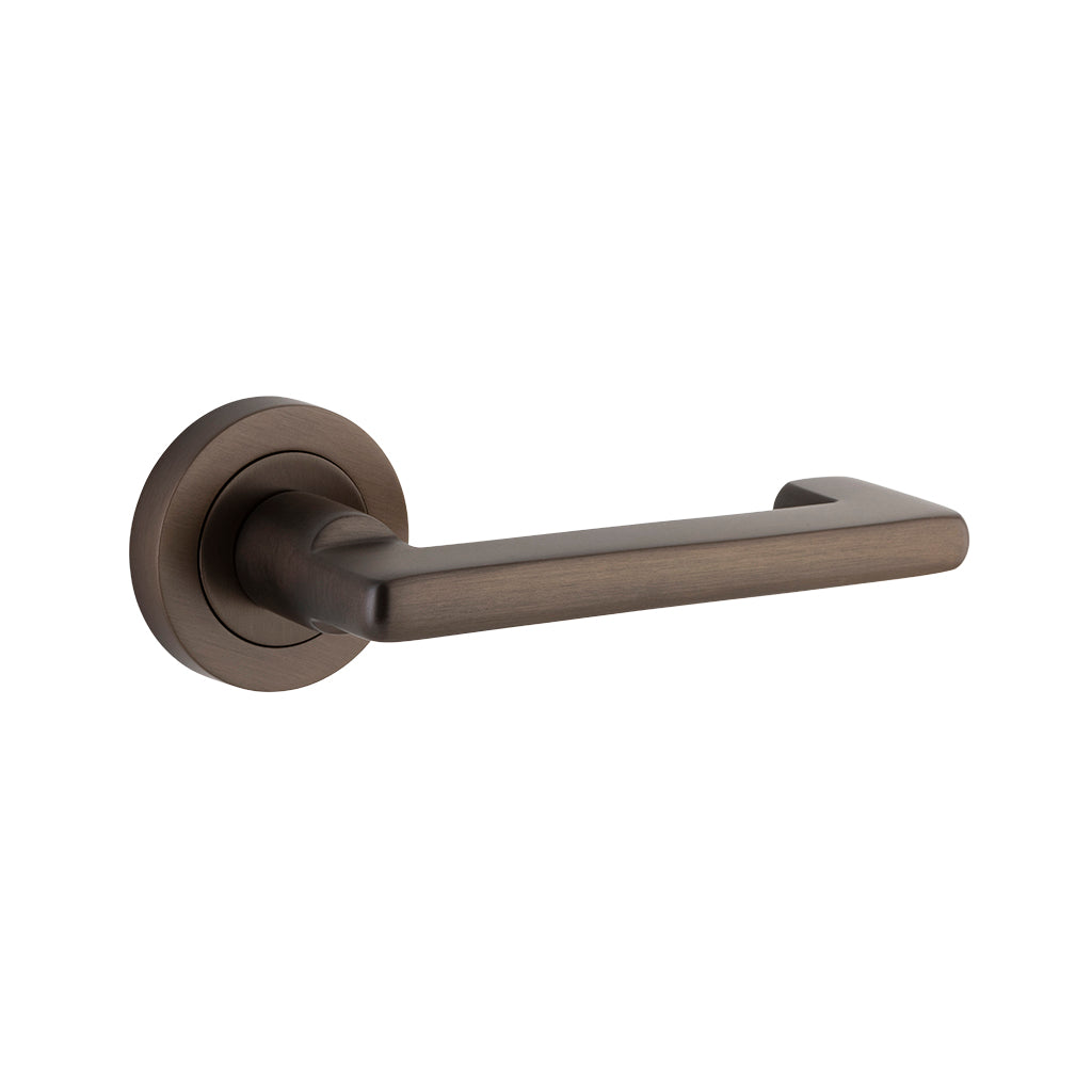 Baltimore Return Lever - Round Rose Signature Brass / Passage / Lever Set Only