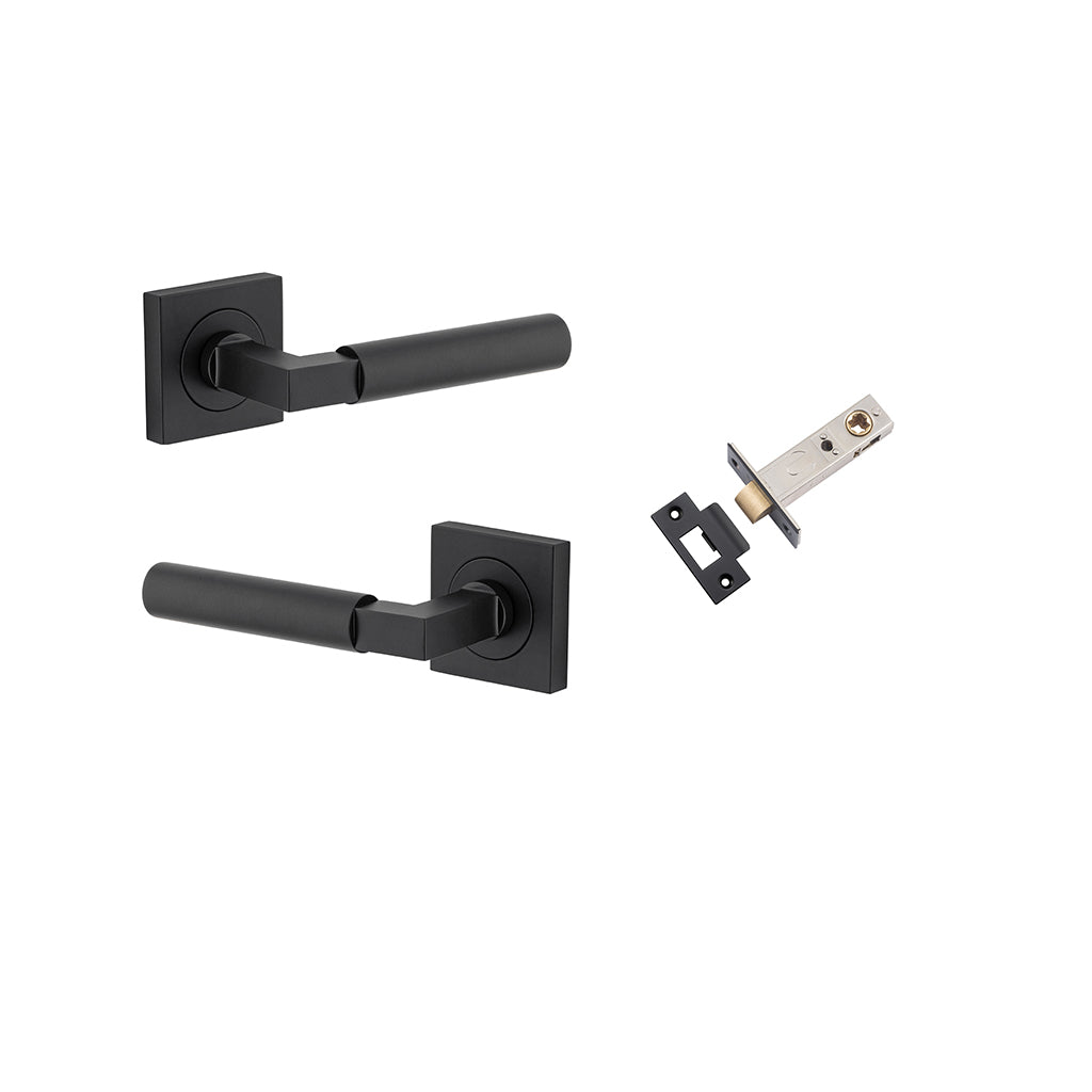 Berlin Lever - Square Rose Matt Black / Passage / Passage Kit