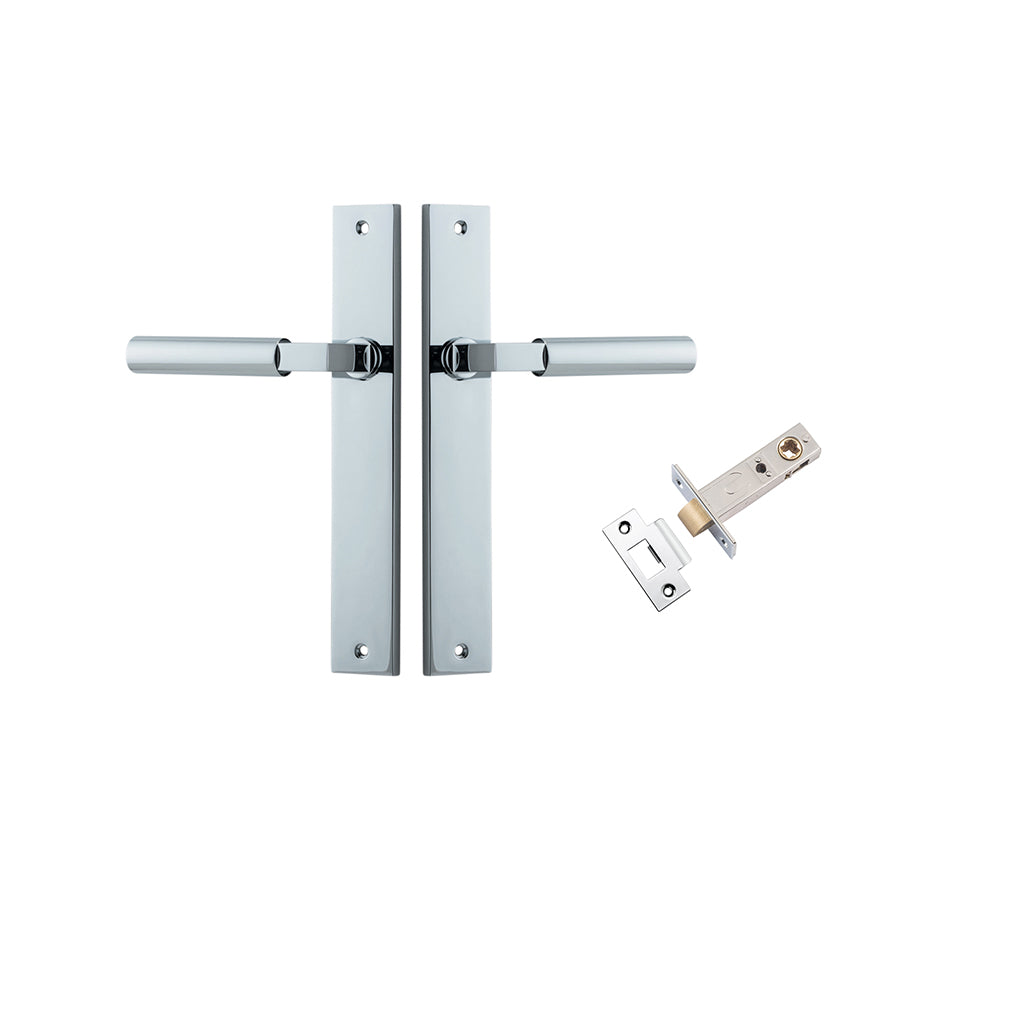 Berlin Lever - Rectangular Backplate Polished Chrome / Passage / Passage Kit