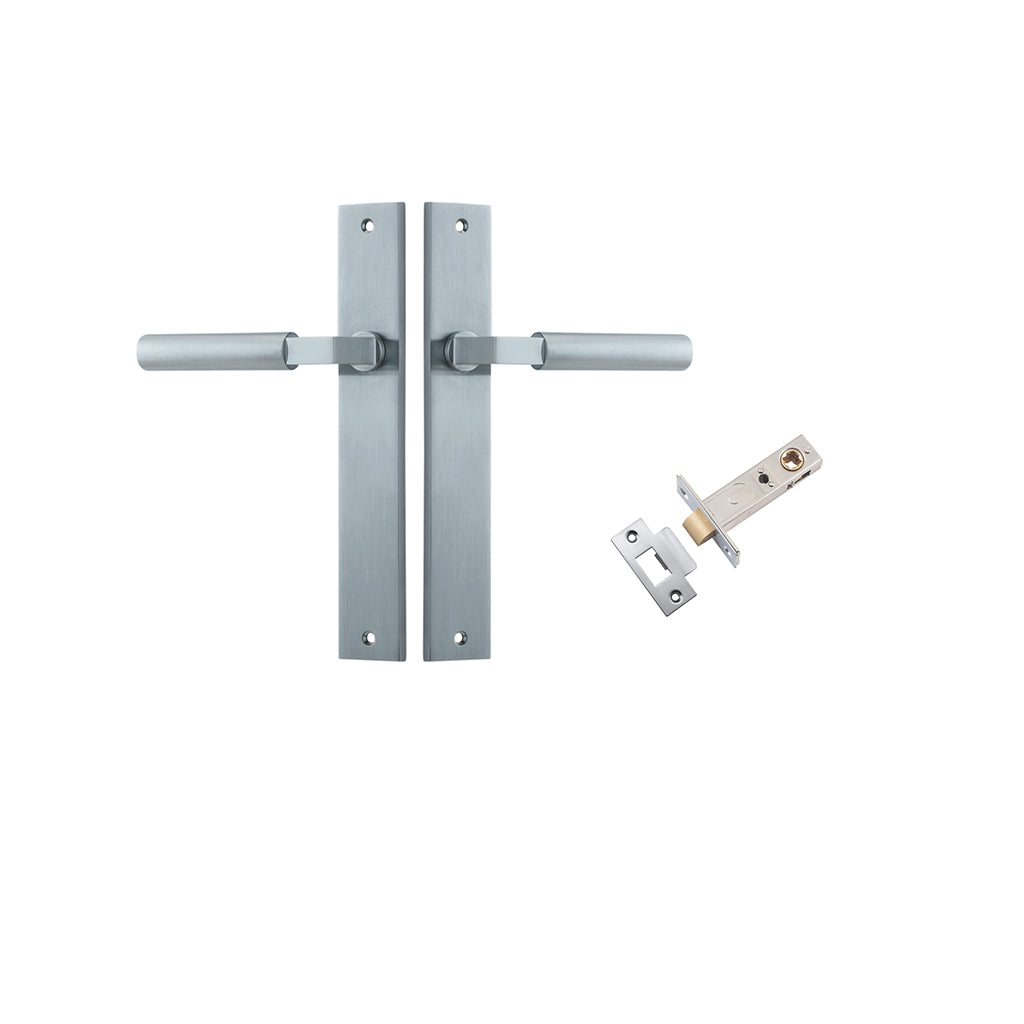 Berlin Lever - Rectangular Backplate Brushed Chrome / Passage / Passage Kit