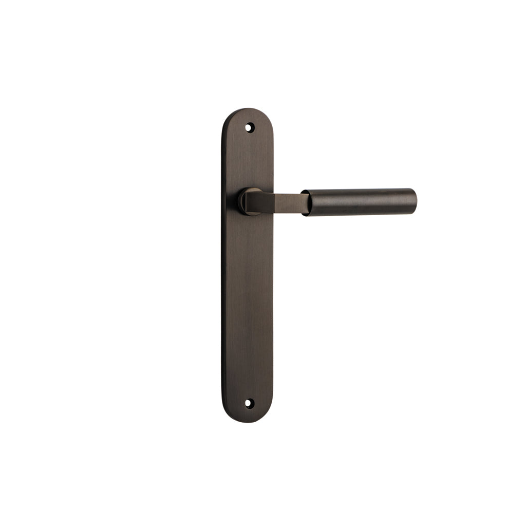 Berlin Lever - Oval Backplate Signature Brass / Passage / Lever Set Only