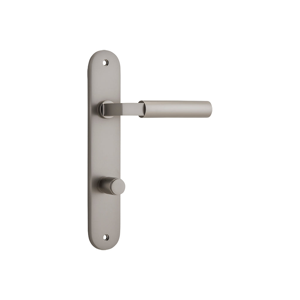 Berlin Lever - Oval Backplate Satin Nickel / Privacy / Lever Set Only