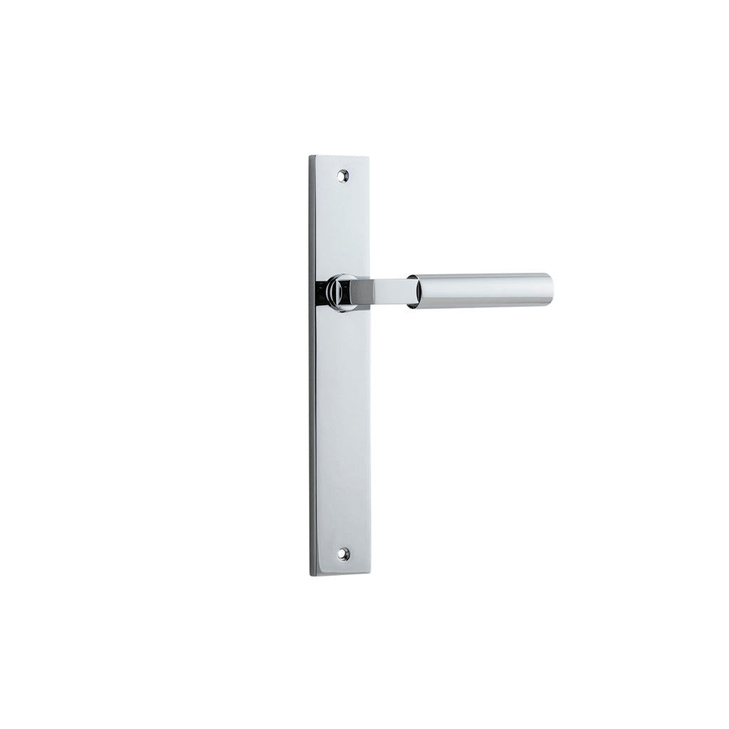 Berlin Lever - Rectangular Backplate Polished Chrome / Passage / Lever Set Only