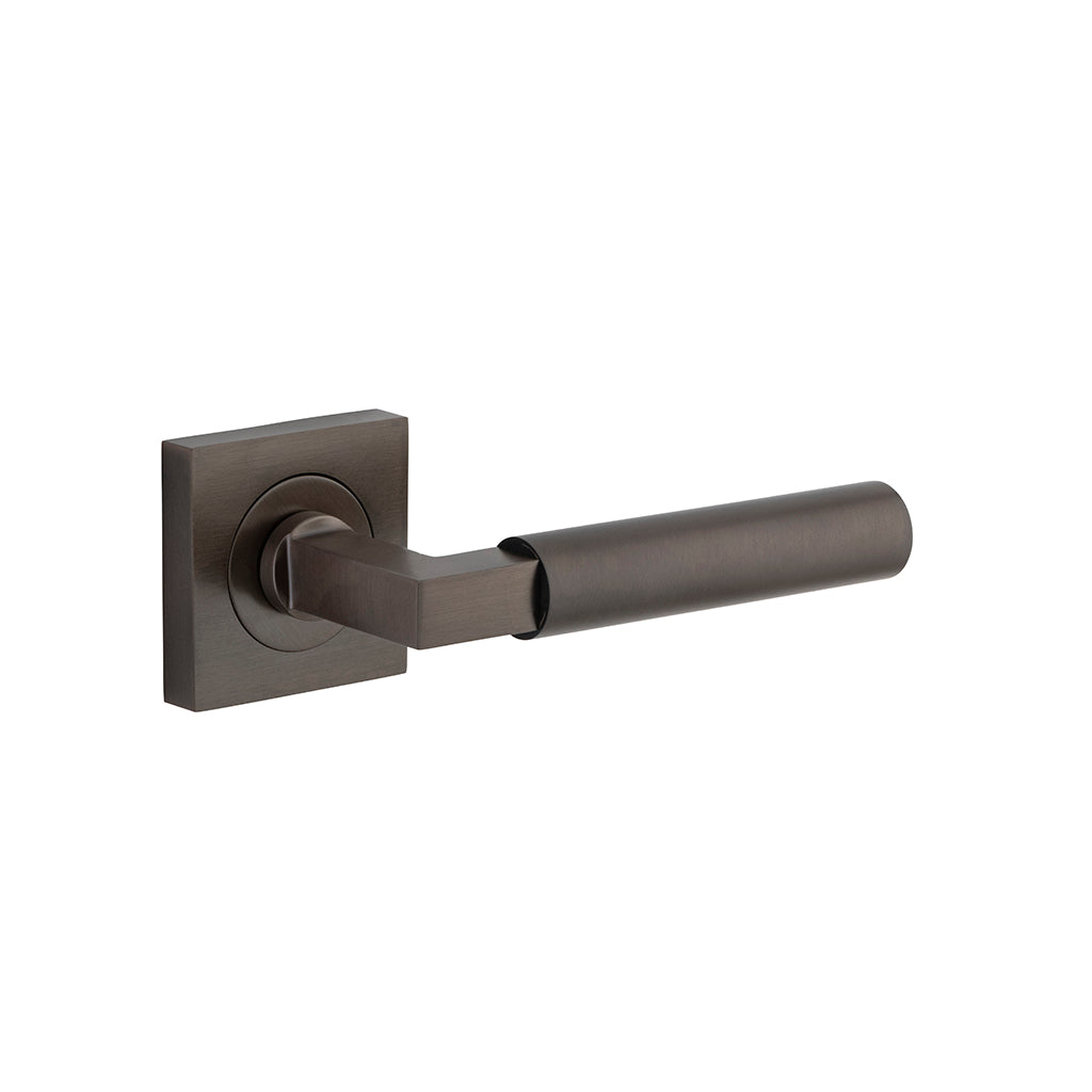 Berlin Lever - Square Rose Signature Brass / Passage / Lever Set Only