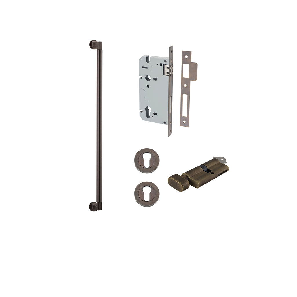 Berlin Pull Handle Signature Brass / 600mm / Entrance Kit (Key-Thumb)