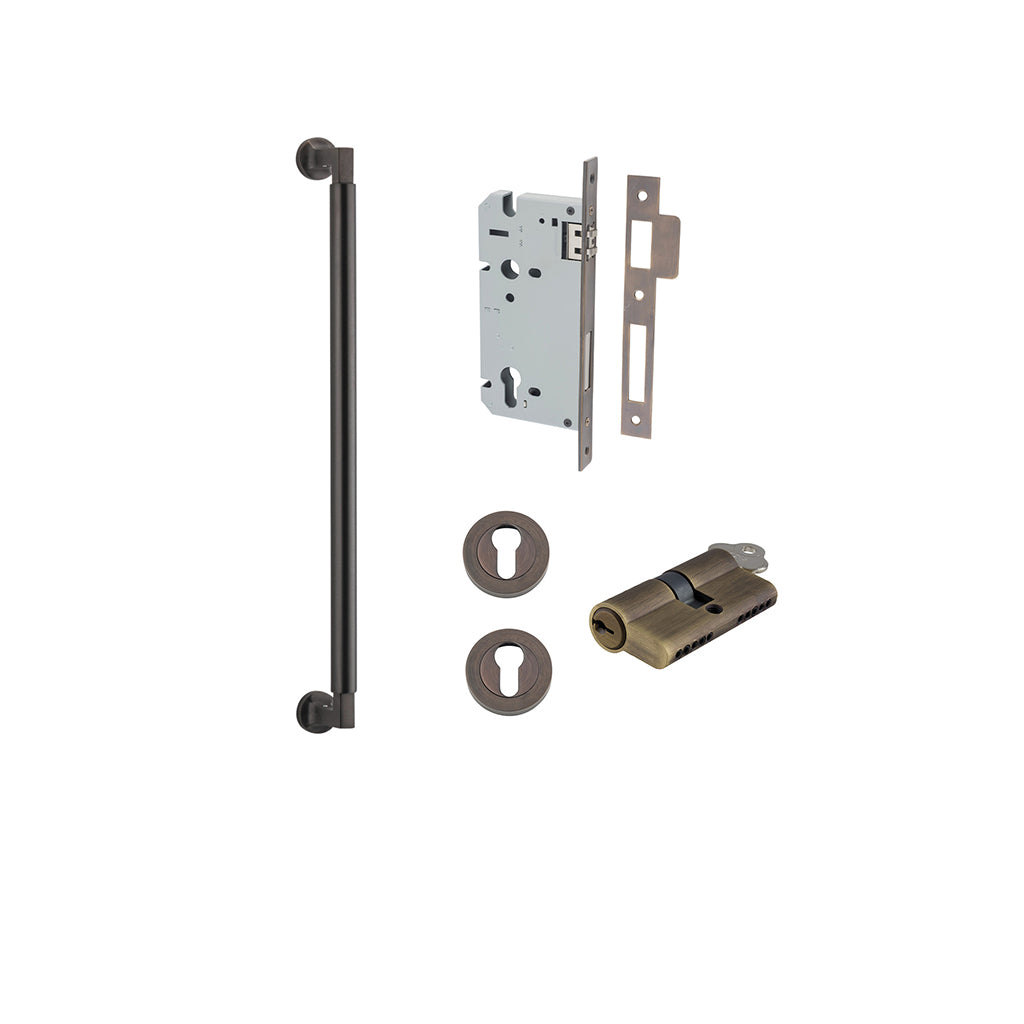 Berlin Pull Handle Signature Brass / 450mm / Entrance Kit Dual Function (Key-Key)