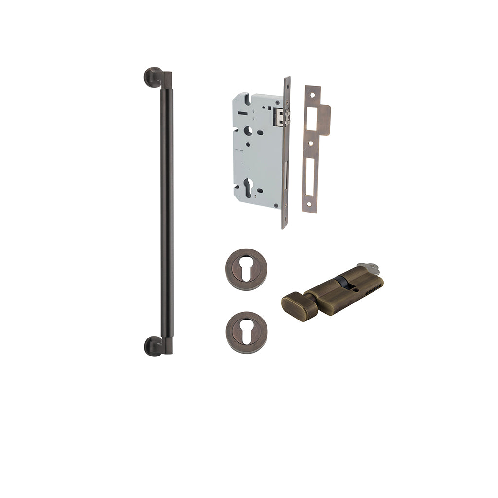Berlin Pull Handle Signature Brass / 450mm / Entrance Kit (Key-Thumb)