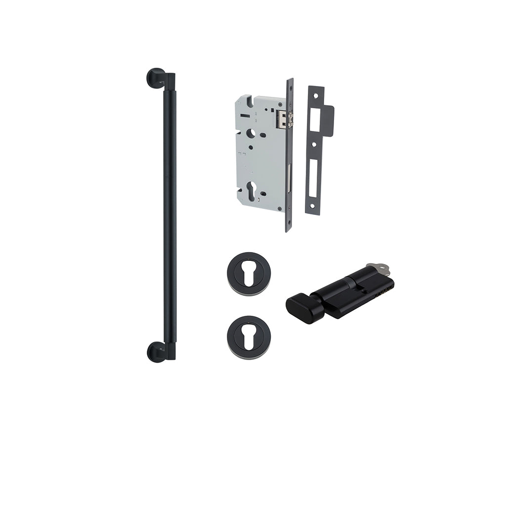 Berlin Pull Handle Matt Black / 450mm / Entrance Kit (Key-Thumb)