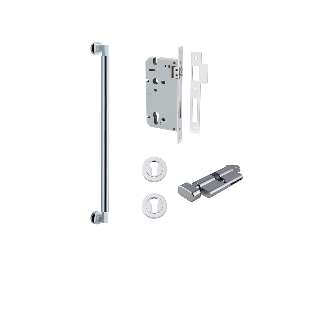Berlin Pull Handle Polished Chrome / 450mm / Entrance Kit (Key-Thumb)
