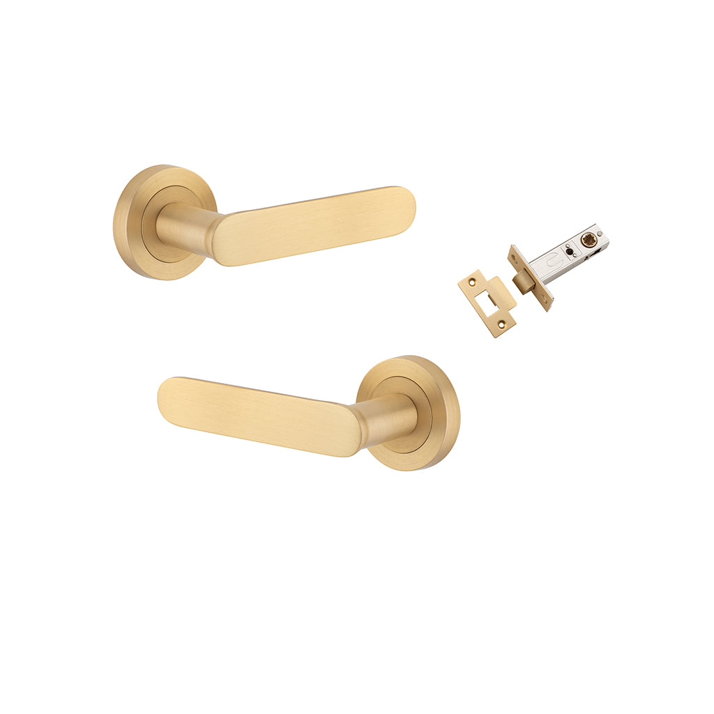 Bronte Lever - Round Rose Brushed Brass / Passage / Passage Kit