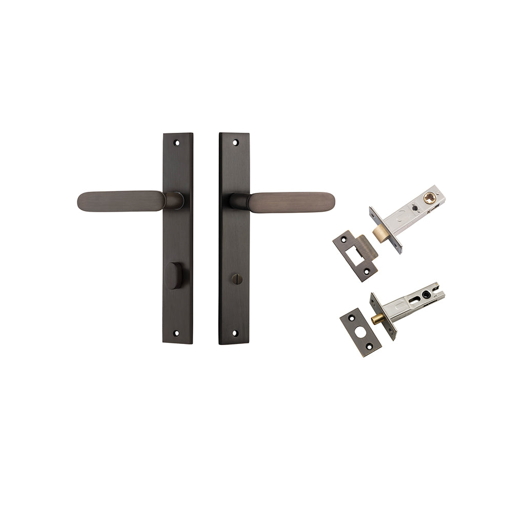 Bronte Lever - Rectangular Backplate Signature Brass / Privacy / Separate Privacy Kit