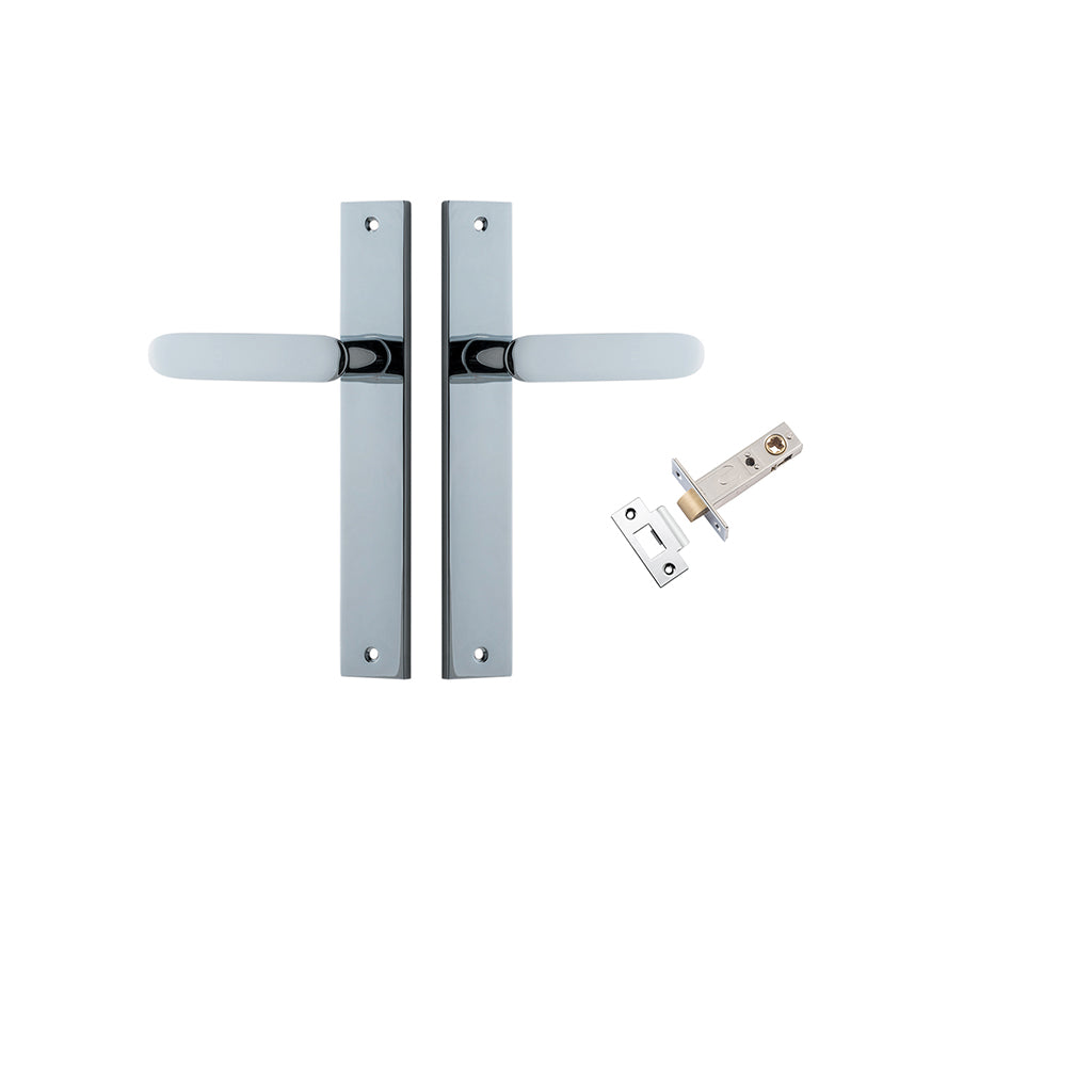 Bronte Lever - Rectangular Backplate Polished Chrome / Passage / Passage Kit