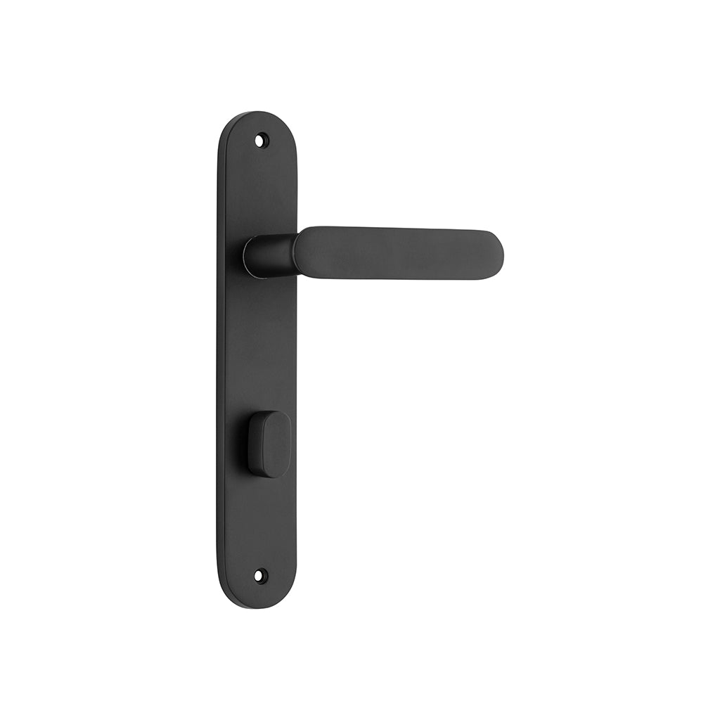 Bronte Lever - Oval Backplate Matt Black / Privacy / Lever Set Only