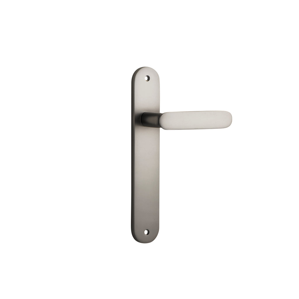 Bronte Lever - Oval Backplate Satin Nickel / Passage / Lever Set Only