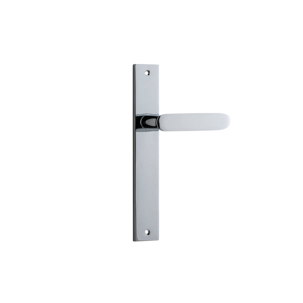 Bronte Lever - Rectangular Backplate Polished Chrome / Passage / Lever Set Only