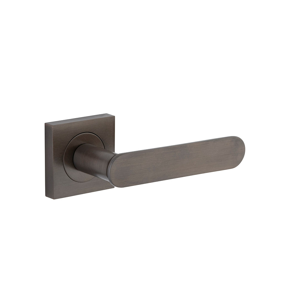 Bronte Lever - Square Rose Signature Brass / Passage / Lever Set Only