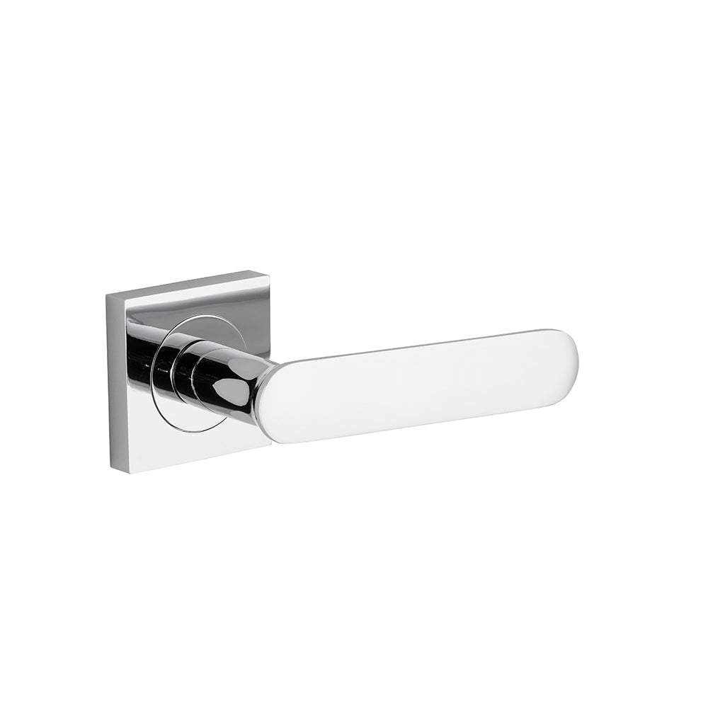 Bronte Lever - Square Rose Polished Chrome / Passage / Lever Set Only