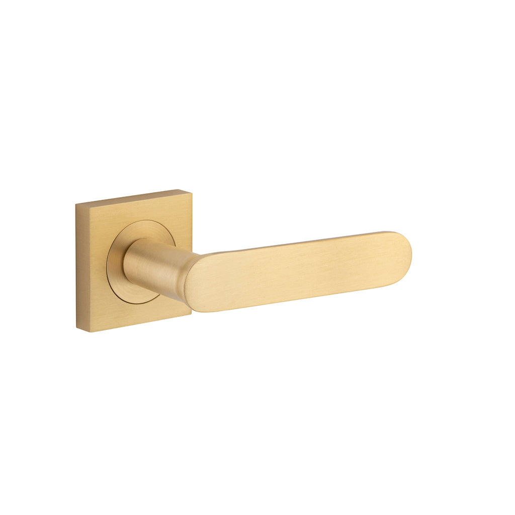 Bronte Lever - Square Rose Brushed Brass / Passage / Lever Set Only