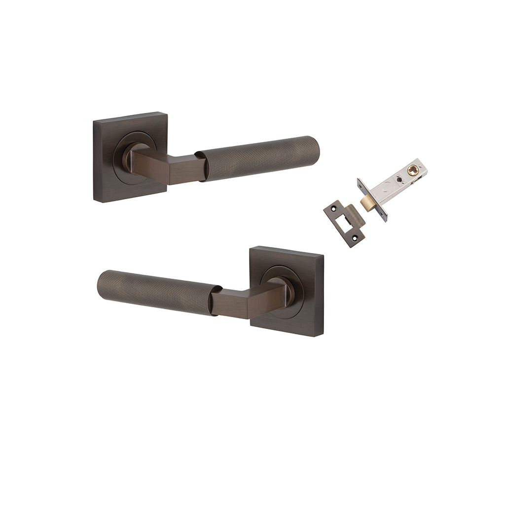 Brunswick Lever - Square Rose Signature Brass / Passage / Passage Kit