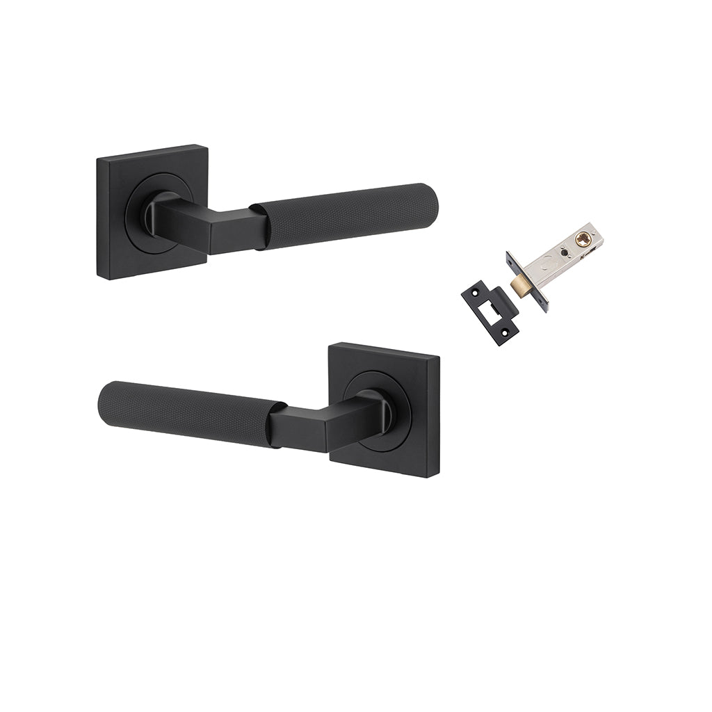 Brunswick Lever - Square Rose Matt Black / Passage / Passage Kit