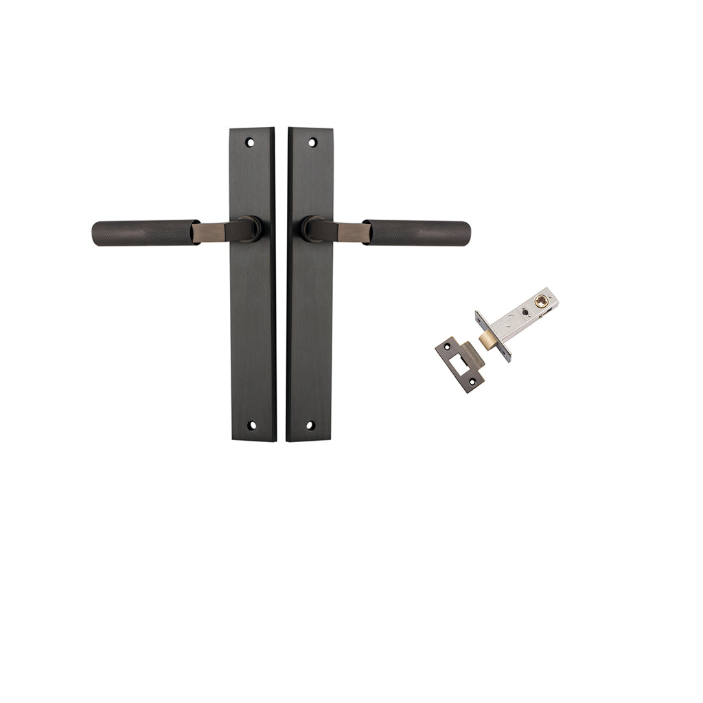 Brunswick Lever - Rectangular Backplate Signature Brass / Passage / Passage Kit