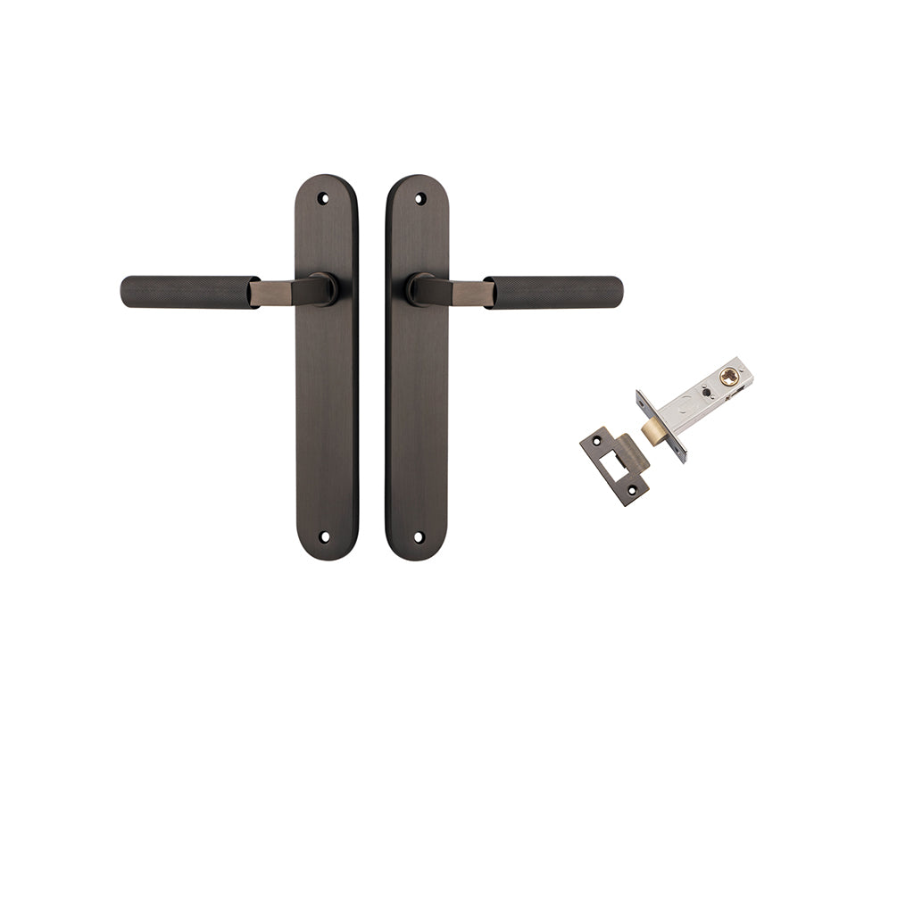 Brunswick Lever - Oval Backplate Signature Brass / Passage / Passage Kit