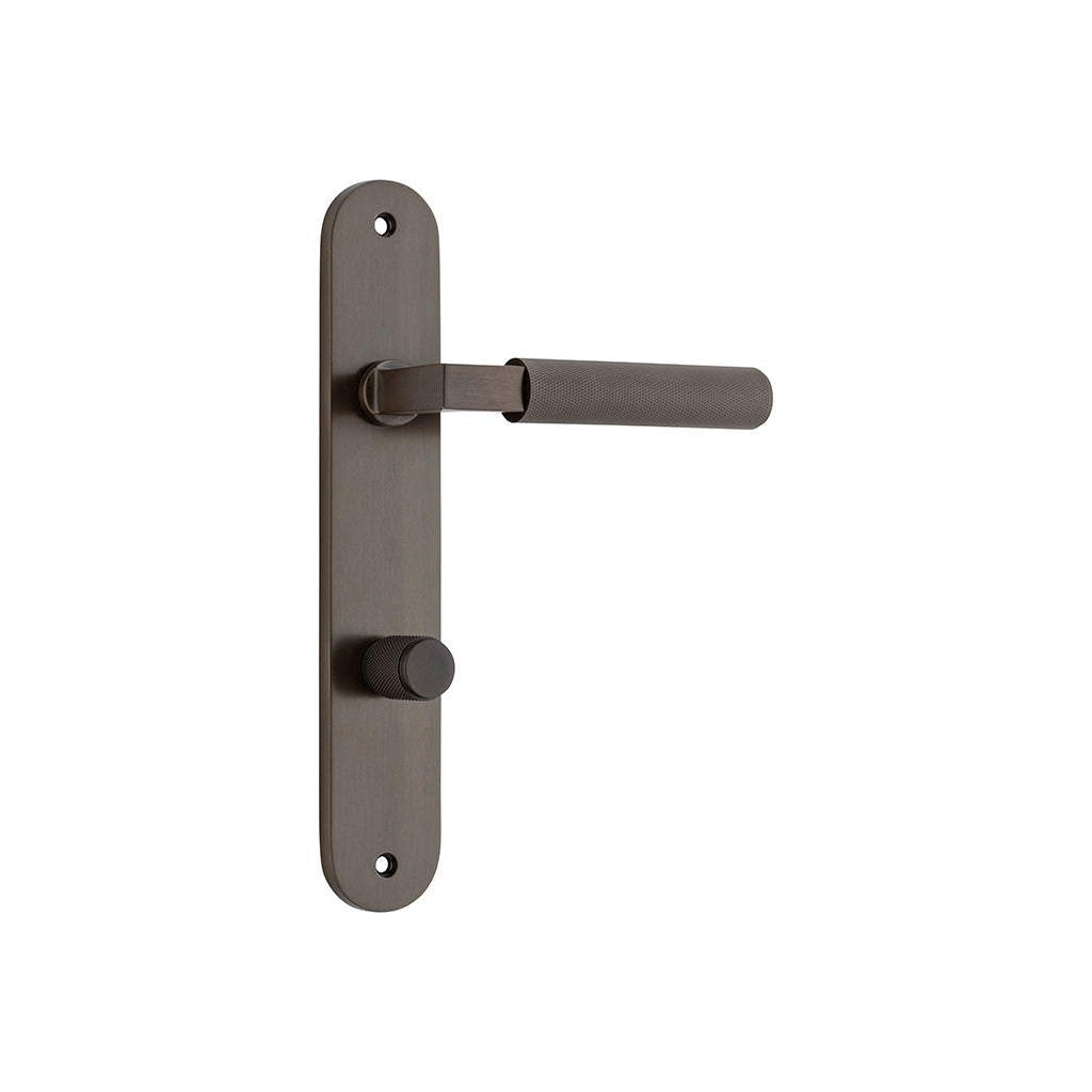 Brunswick Lever - Oval Backplate Signature Brass / Privacy / Lever Set Only