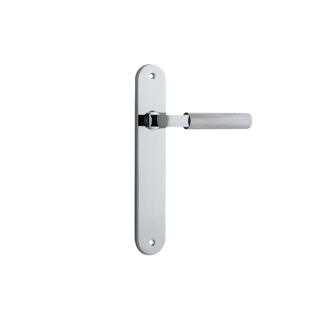 Brunswick Lever - Oval Backplate Polished Chrome / Passage / Lever Set Only