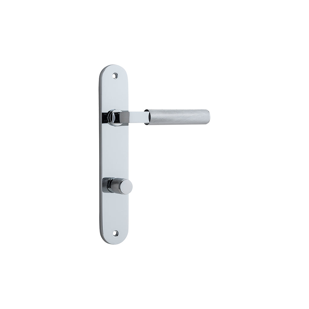 Brunswick Lever - Oval Backplate Polished Chrome / Privacy / Lever Set Only