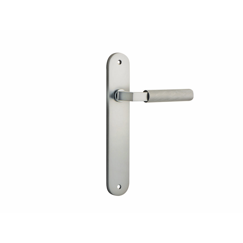 Brunswick Lever - Oval Backplate Satin Nickel / Passage / Lever Set Only