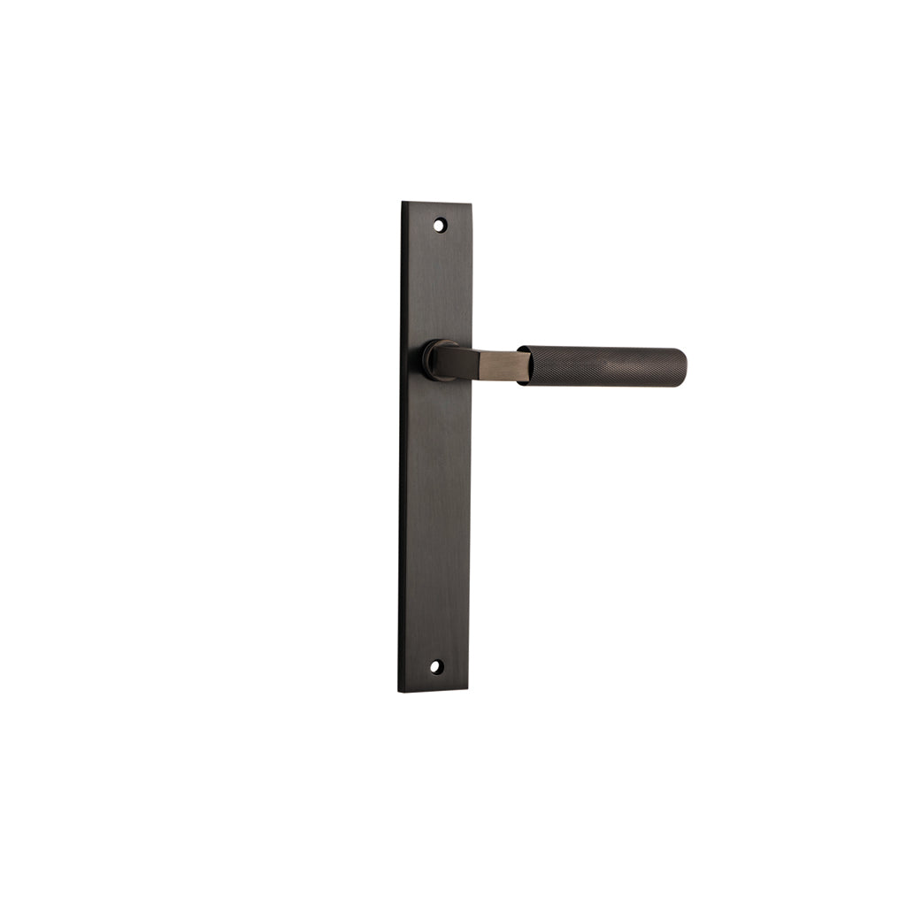 Brunswick Lever - Rectangular Backplate Signature Brass / Passage / Lever Set Only