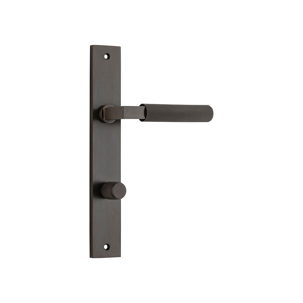 Brunswick Lever - Rectangular Backplate Signature Brass / Privacy / Lever Set Only