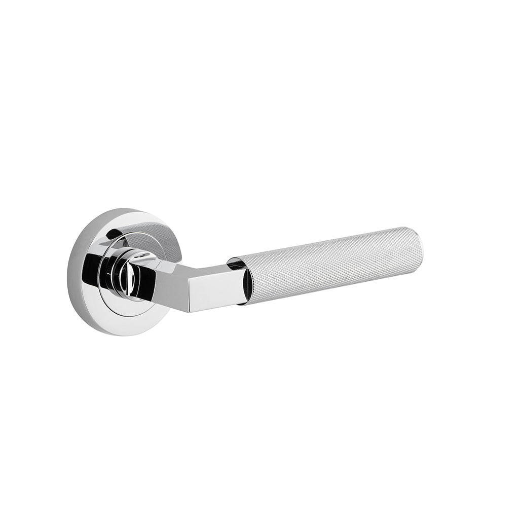 Brunswick Lever - Round Rose Polished Chrome / Passage / Lever Set Only