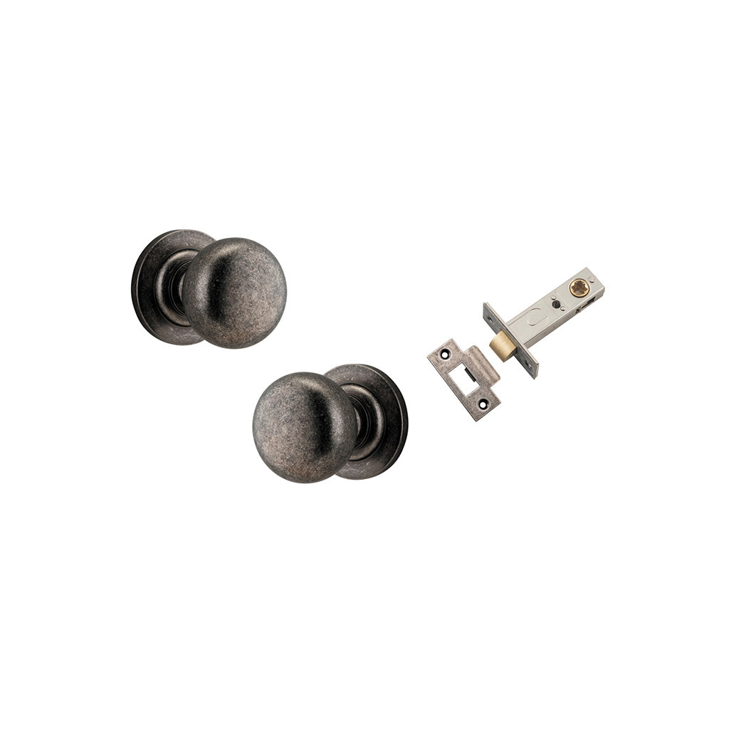 Cambridge Knob - Round Rose Distressed Nickel / Passage / Passage Kit