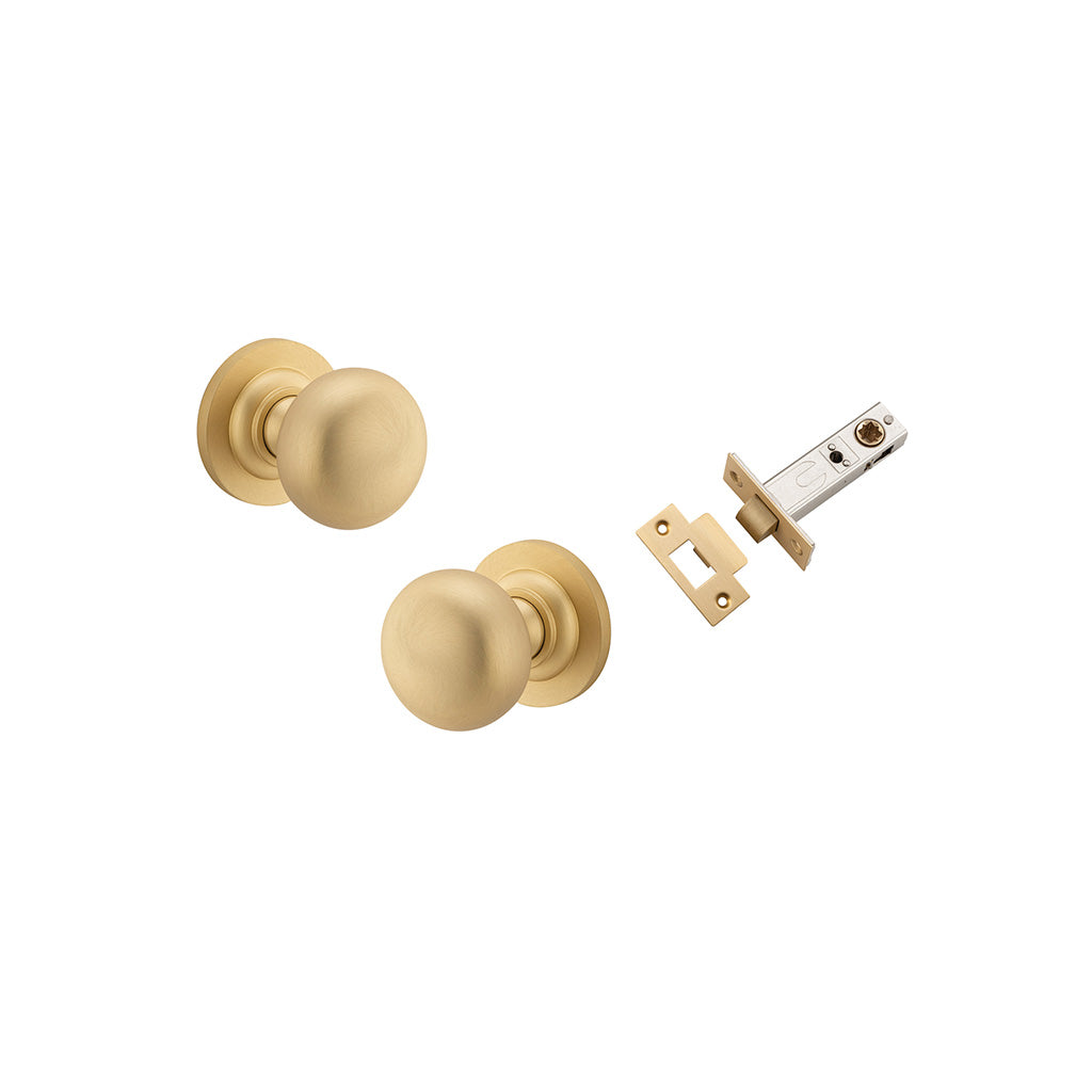 Cambridge Knob - Round Rose Brushed Brass / Passage / Passage Kit