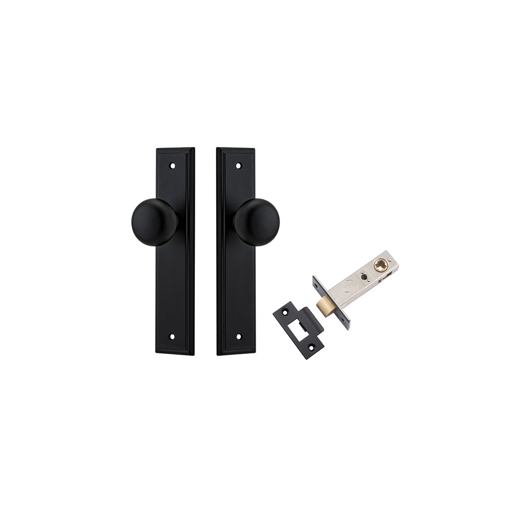 Cambridge Knob - Stepped Backplate Matt Black / Passage / Passage Kit