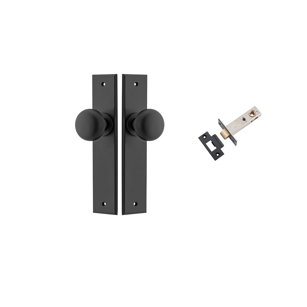Cambridge Knob - Chamfered Backplate Matt Black / Passage / Passage Kit