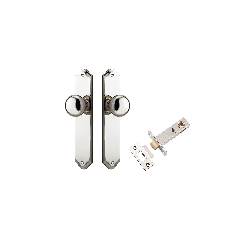 Cambridge Knob - Shouldered Backplate Polished Nickel / Passage / Passage Kit