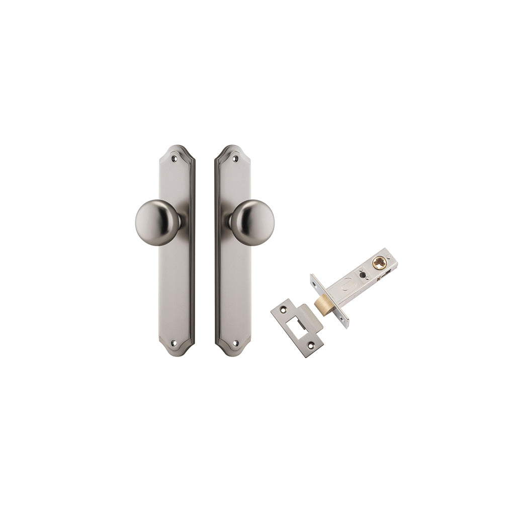 Cambridge Knob - Shouldered Backplate Satin Nickel / Passage / Passage Kit
