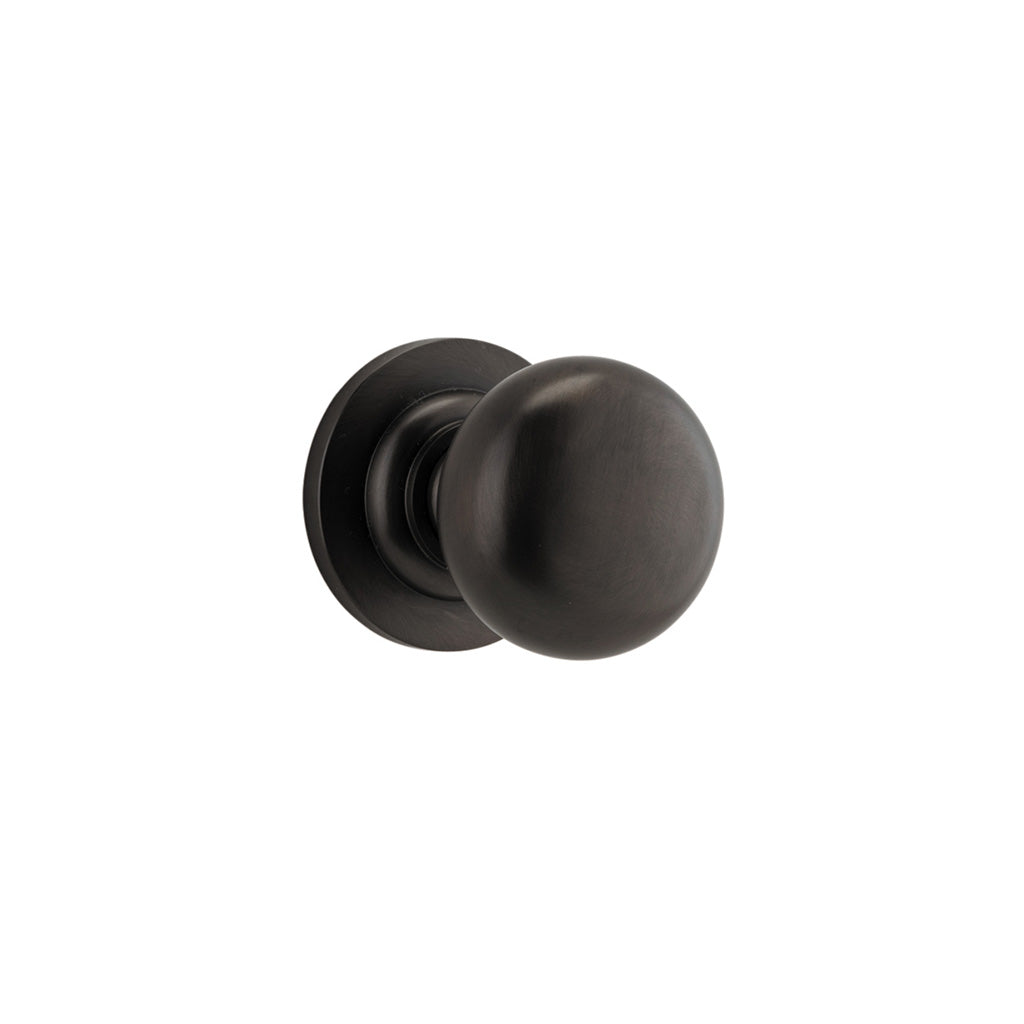 Cambridge Knob - Round Rose Signature Brass / Passage / Lever Set Only