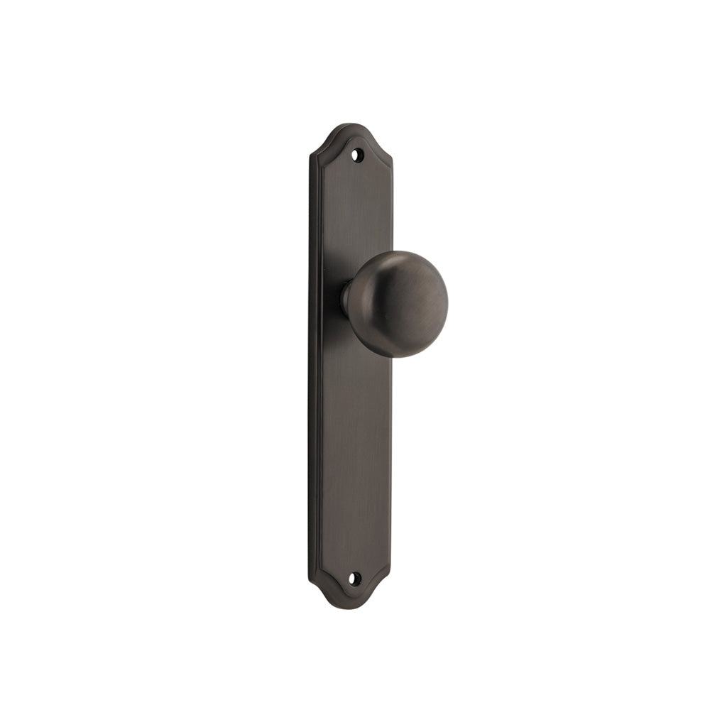 Cambridge Knob - Shouldered Backplate Signature Brass / Passage / Lever Set Only