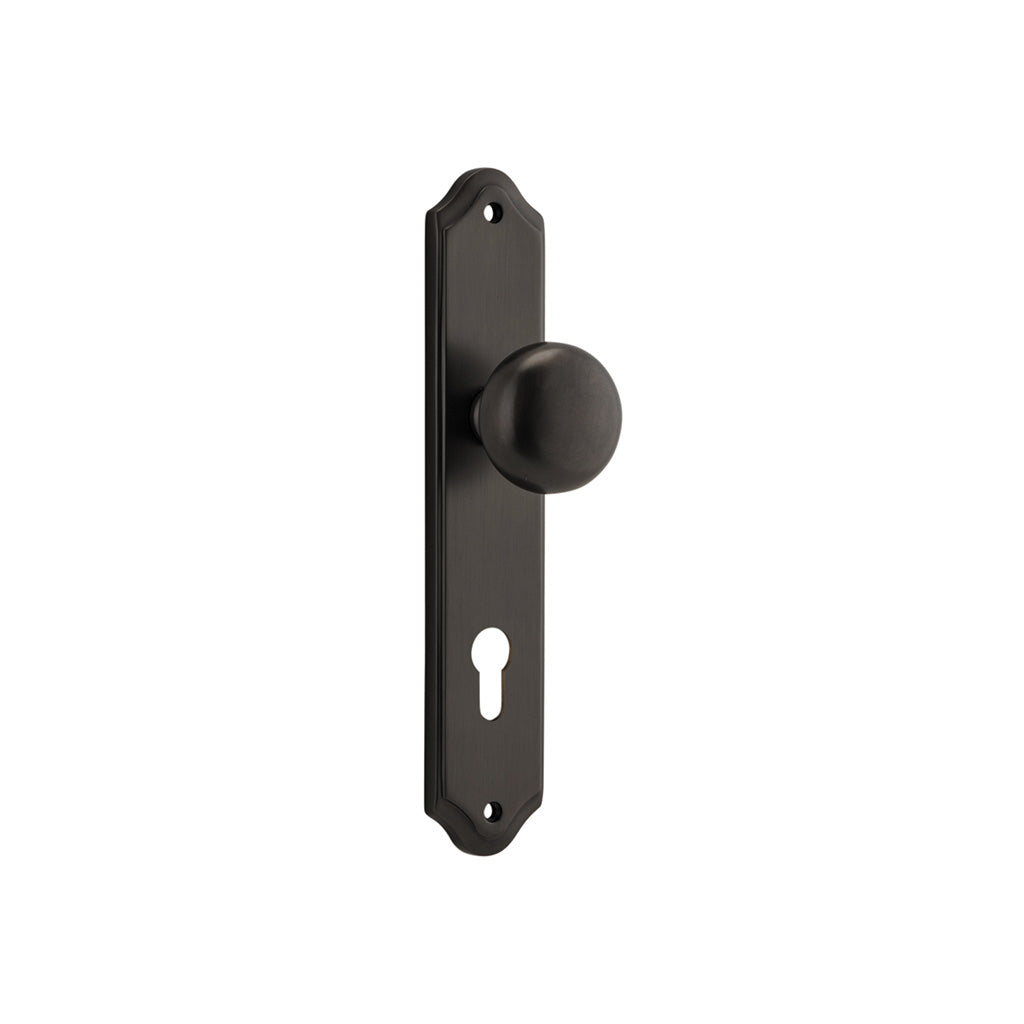 Cambridge Knob - Shouldered Backplate Signature Brass / Entrance / Lever Set Only