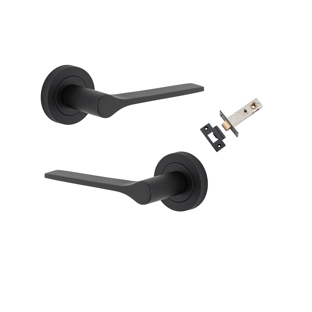 Como Lever - Round Rose Matt Black / Passage / Passage Kit