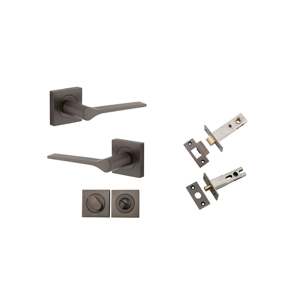 Como Lever - Square Rose Signature Brass / Privacy / Separate Privacy Kit