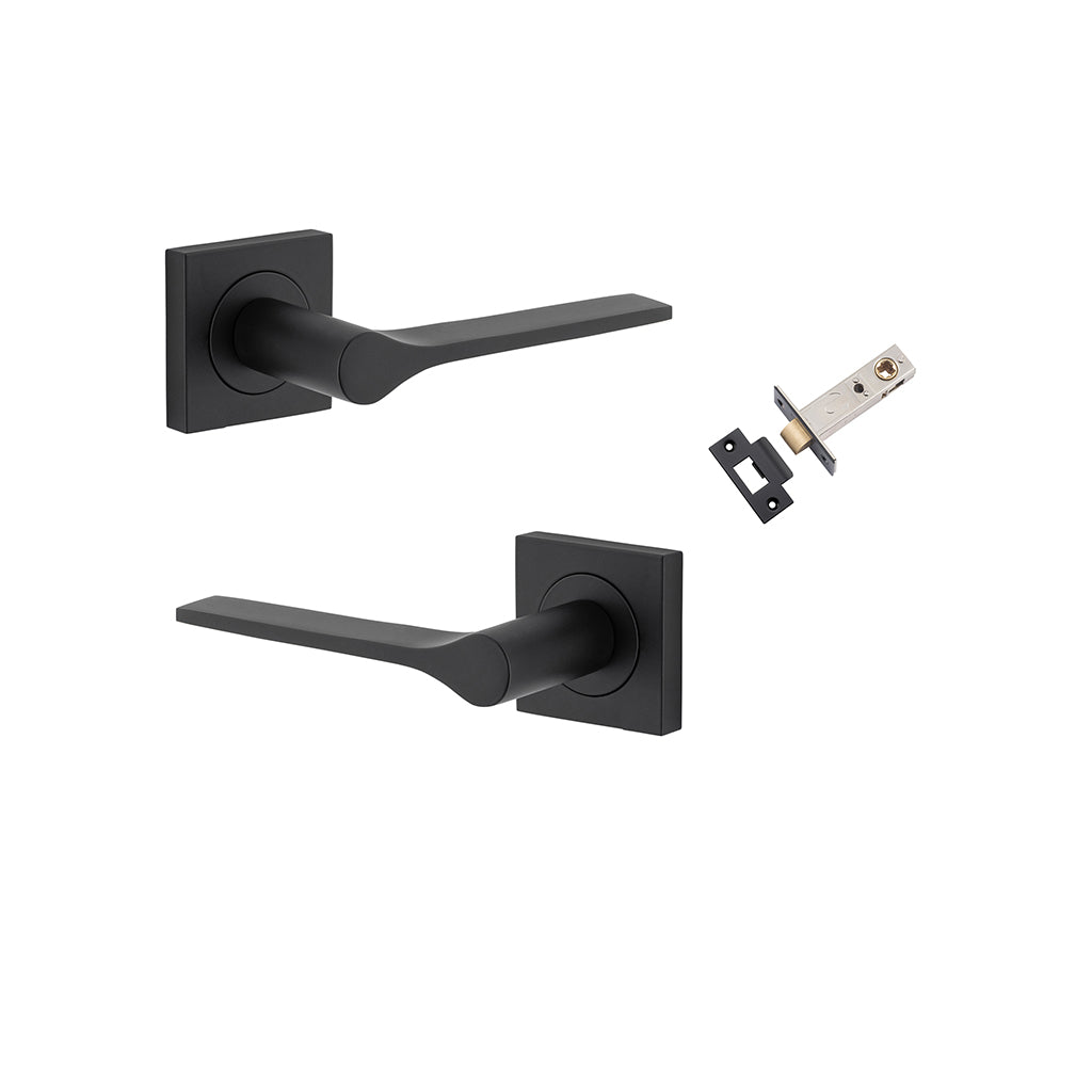 Como Lever - Square Rose Matt Black / Passage / Passage Kit